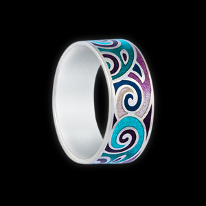 Кольцо с запеченной эмалью