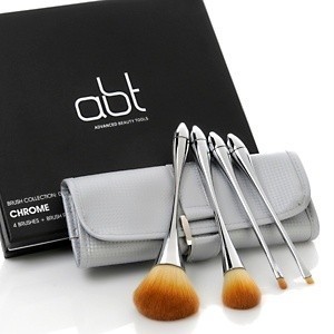 ABT Chrome Collection Brush & Brush Roll Set