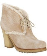 Prada Sport desert leather shearling trimmed ankle boots