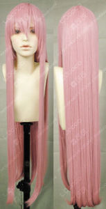 Long Dark Pink Cosplay Party Straight Wig 100cm