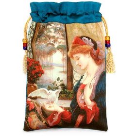 Pre-Raphaelite, Love's Messenger satin and pure silk drawstring