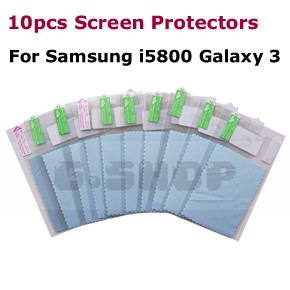 10pcs Film Screen Protector For Samsung i5800 Galaxy 3