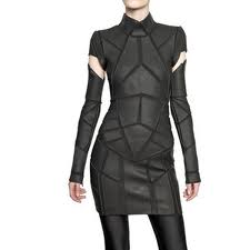 Gareth Pugh PVC INSERT ON VISCOSE JERSEY DRESS