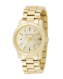 Michael Kors Acrylic-Strap Glitz Mini Madison Watch