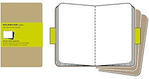 Moleskine Записная книжка "Cahier" (нелинованная, 3 шт.), Large, бежевая