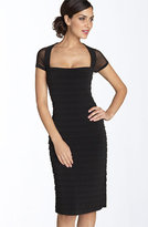 Maggy London Illusion Back Pleated Matte Jersey Dress