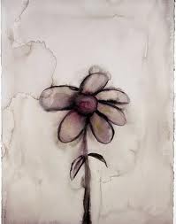 Grey Daisy Print by Marilyn Manson