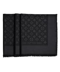 LV monogram shawl in black