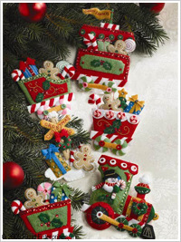 Candy Express Ornaments Felt Applique Kit