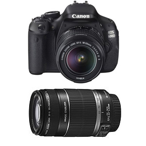 Canon  EOS 600D 18-55 IS + 55-250  IS Kit