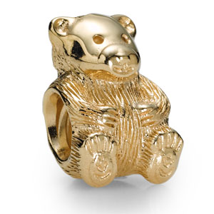 Gold teddy-bear charm