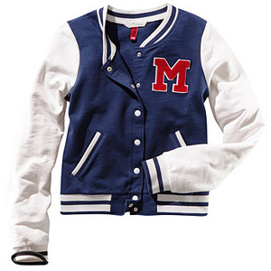 H&M varsity jacket blue