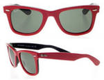 wayfarer ray ban red