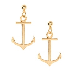 &#9679; ASOS Anchor Drop Earrings