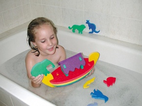 "Ноев ковчег" лодка и звери (мягкие)