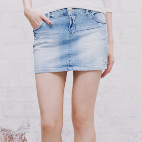 Denim mini skirt