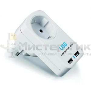 USB Тройник 220В + 2USB MT4012