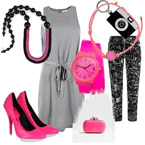 Neon pink accessorises!