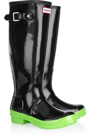 Hunter Original Tall neon-soled Wellington boots