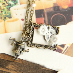 Alice in Wonderland Rabbit Necklace