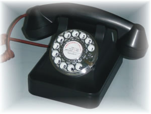 Retro rotary phone 40s/50s, black