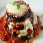 eggplant with tomato & garlic sauce