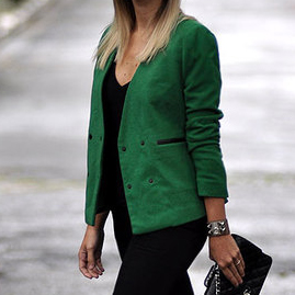 dark green blazer