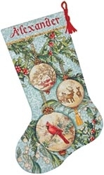 Enchanted Ornaments Stocking Dimensions Gold Collection