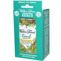 Walden Farms, Ranch Dressing, 6 Packets, 1 oz Each