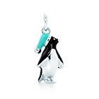 Penguin charm in sterling silver.