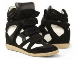 ISABEL MARANT Bekket High-Top Suede Black White Sneakers