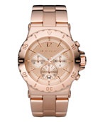 Michael Kors Baguette-Bezel Watch, Rose Gold