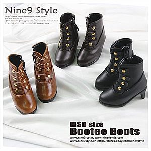 nine9style (MSD) bootee boots(black,brown,dark brown)