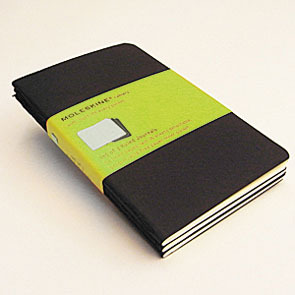 Записная книжка Cahier (нелинов., 3 шт.), Pocket, черная