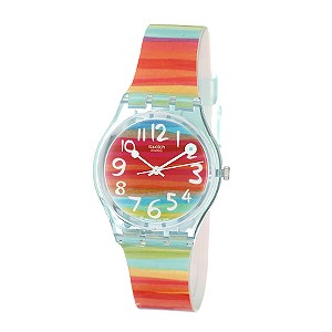 Полосатые часы Swatch