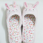 Flower Cute Rabbit Women Animal Plush House Slippers Soft Adorable Girl Gift