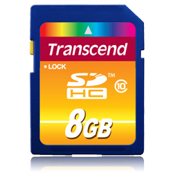 Карта памяти TRANSCEND SDHC 8 GB Class 10