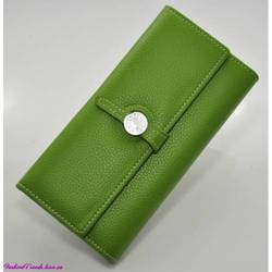 Кошелек Hermes Johnny green натур. кожа