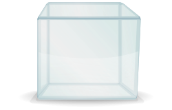 Куб из прозрачного материала