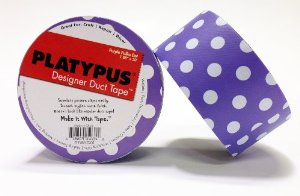 Platypus Designer Duct Tape, PURPLE POLKA DOT