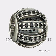 Authentic Pandora Sterling Silver Black CZ Leading Lady Bead