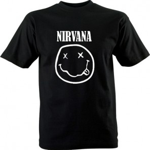 футболка Nirvana XXXL с белым логотипом