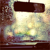 В ливень на машине.