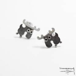 Серьги «Лосята» пусеты (гвоздики)