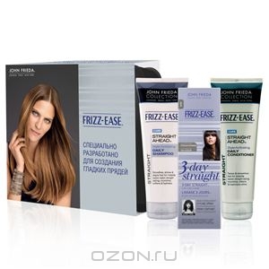 Подарочный набор John Frieda "Frizz-Ease": шампунь, кондиционер, выпрямляющий спрей