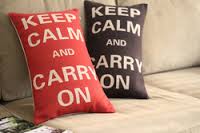 Подушка "Keep calm and carry on"