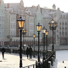красивый первый снег