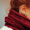 Dark red scarf