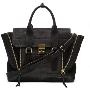 3.1 PHILLIP LIM Medium Pashli Satchel in Black Croc