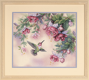 Hummingbird & Fuchsias